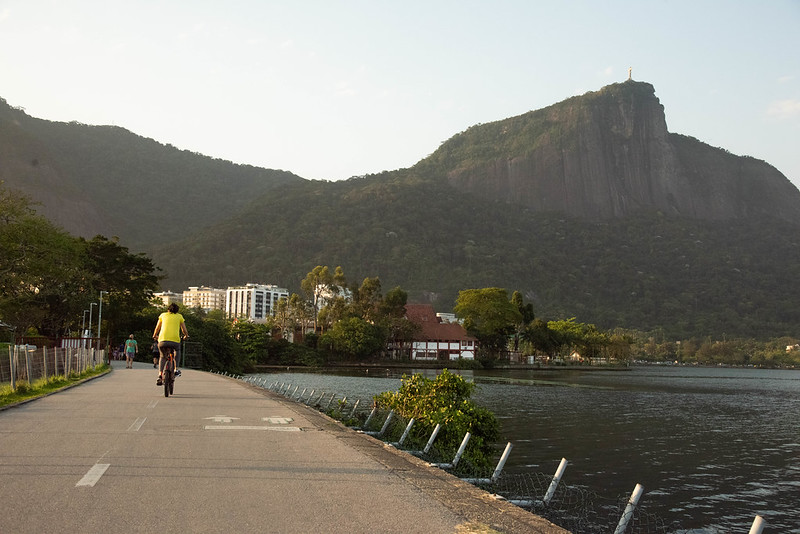 Pista ciclabile sulla Lagoa Rodrigo de Freitas